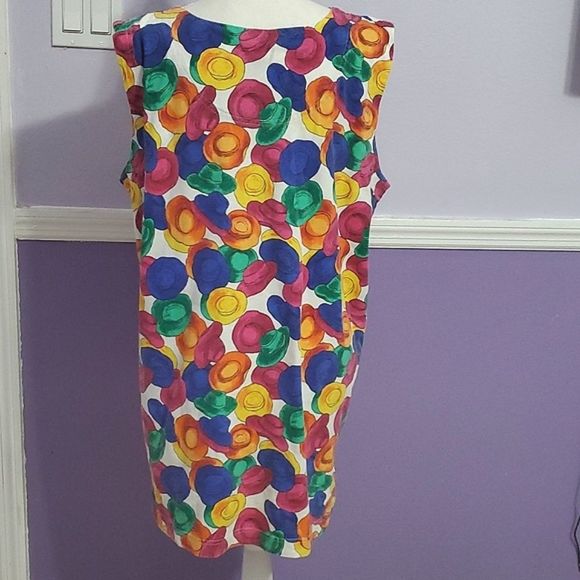 Picone Sports Colorful Beach Hats Sleeveless Shift Tunic Top - Picture 4 of 8